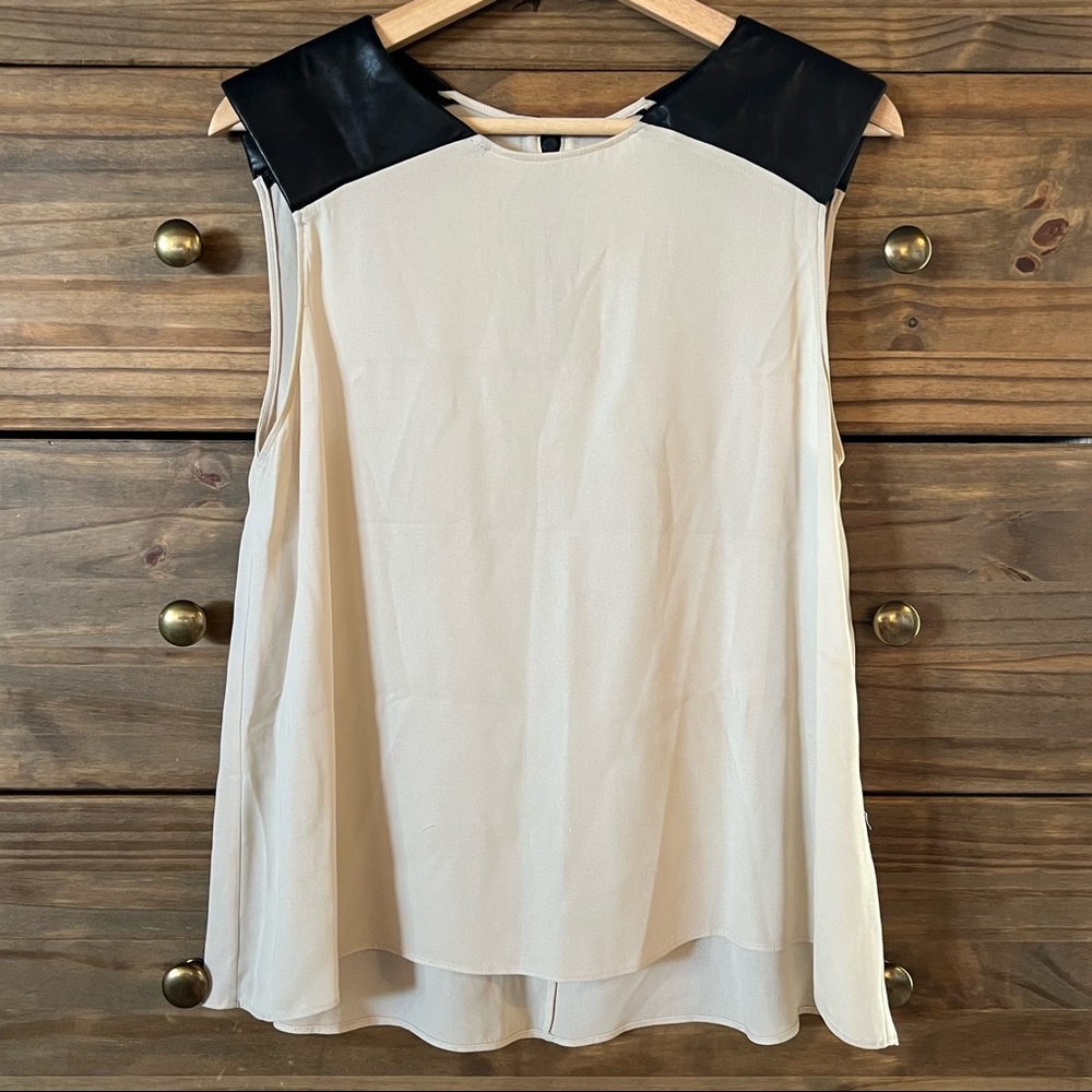 Alice + Olivia Black and Cream Blouse